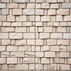 Obraz premium the AI Image Generator, Smooth Beige Bricks Aligned in a Precise Patterned Wall Background