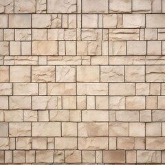 Obraz premium the AI Image Generator, Smooth Beige Bricks Aligned in a Precise Patterned Wall Background