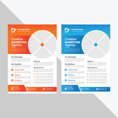 Business marketing agency flyer template