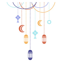 Colorful Hanging Lantern Eid Decoration