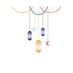 Colorful Hanging Lantern Eid Decoration