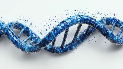 Blue DNA helix, science background, research, genetic
