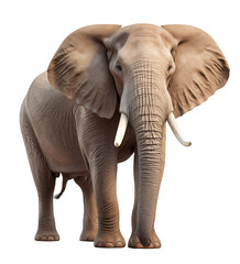 Obraz premium Full body elephant isolated on transparent background. Generative ai