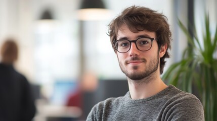 A software developer in a cutting-edge tech hub, coding and innovating for the future of Europe,