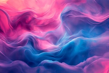 Obraz premium Abstract Pink and Blue Wavelike Fluid Art