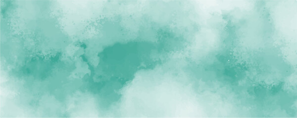 Green water color Mint abstract texture background. cloudy Minty sky background with clouds, cloudy light blue smoke. Blurry and cloudy blue sky background with clouds. 
