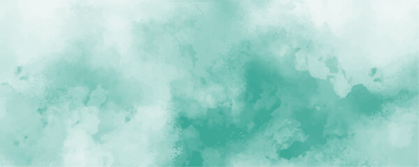 Green water color Mint abstract texture background. cloudy Minty sky background with clouds, cloudy light blue smoke. Blurry and cloudy blue sky background with clouds. 