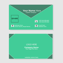Double sided colourful modern business card design template