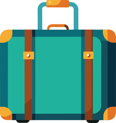 Cute Summer icon On A Trasparent Base - Suitcase