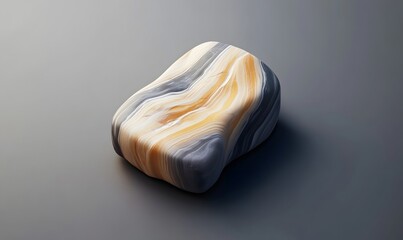 Abstract Swirled Stone Car Model on Dark Background
