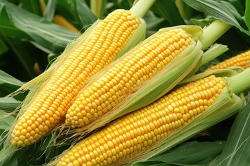 Morning Light Over Rural Corn Field in Summer