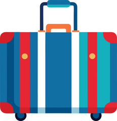 Cute Summer icon On A Trasparent Base - Suitcase