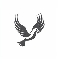 Obraz premium Design of dove icon logo illustration isolated on white background