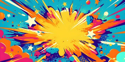 Exploison effect illustration background design