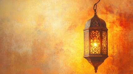 Ornate Ramadan Lantern with Mystical Glow