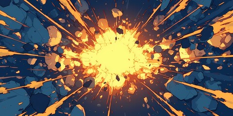 Exploison effect illustration background design