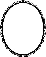 Oval lace frame