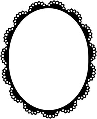Lace border oval