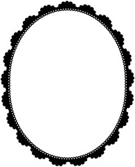 Oval lace frame