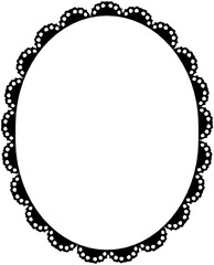 Oval lace frame