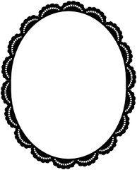 Oval lace frame
