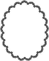Oval lace frame

