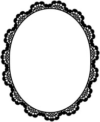 Oval lace frame
