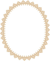 Lace border oval