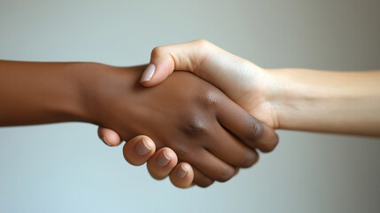 Handshake, agreement and closeup of business people in office for welcome to a new recruit or partnership. professional manager with shaking hands offer for deal, greeting or thank you.