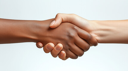 Handshake on a white background. Body parts. Hands on a white background