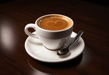 Fototapeta premium Double espresso angle coffee on the table