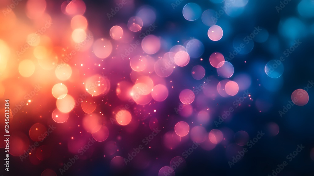 Poster blurred background with colorful lights and nebula-inspired textures creating a vibrant abstract des