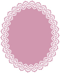 Lace border oval