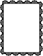 Lace Border Rectangle Frame
