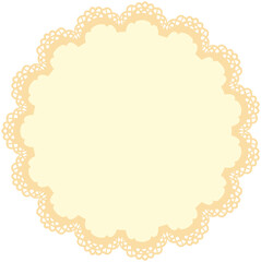 Cute lace circle frame
