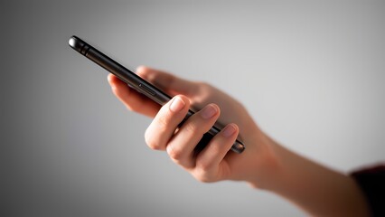 Close-Up of a Hand Holding a Mobile Phone – Modern Technology and Connectivity
