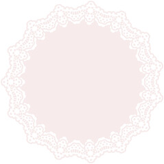 Lace Round Frame

