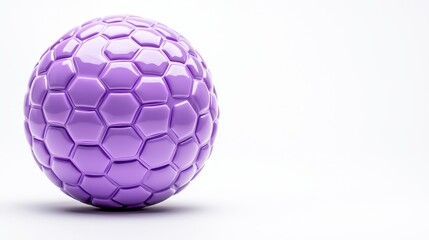A vibrant purple sphere with a hexagonal pattern, perfect for creative projects and modern designs.