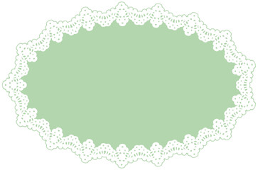 Oval Lace Doily ornament
