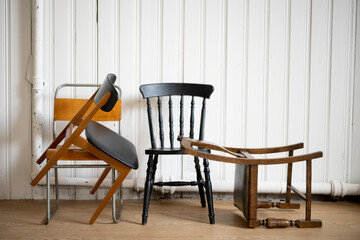 Chairs in Disarray: A Collection of Mismatched Chairs