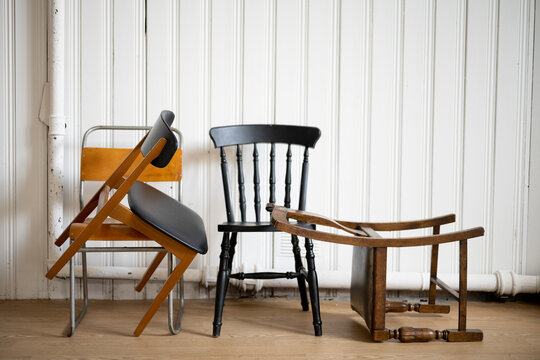 Chairs in Disarray: A Collection of Mismatched Chairs