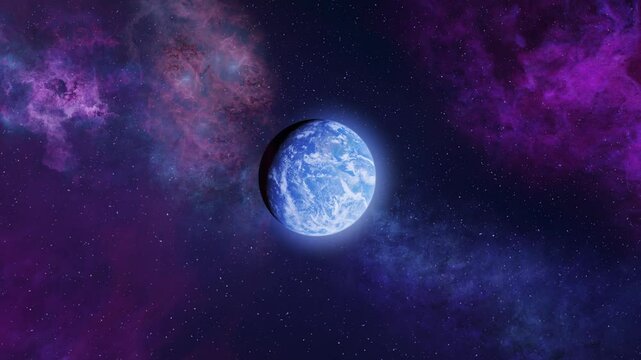 Earth in the vast cosmos

Earth floats serenely in the vastness of space, surrounded by a stunning purple and blue nebula. The stars in the background add to the majestic view of our planet in the cos