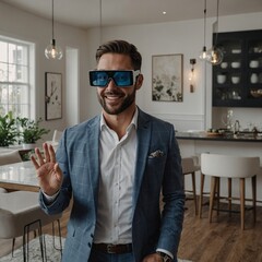 Leonardo_Kino_XL_A_real_estate_agent_showcasing_a_virtual_hous_0 