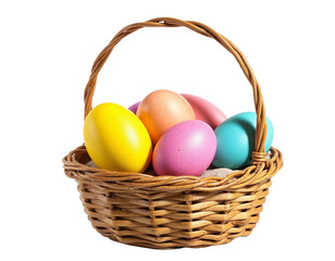 easter eggs in basket