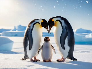 Obraz premium penguin on the ice
