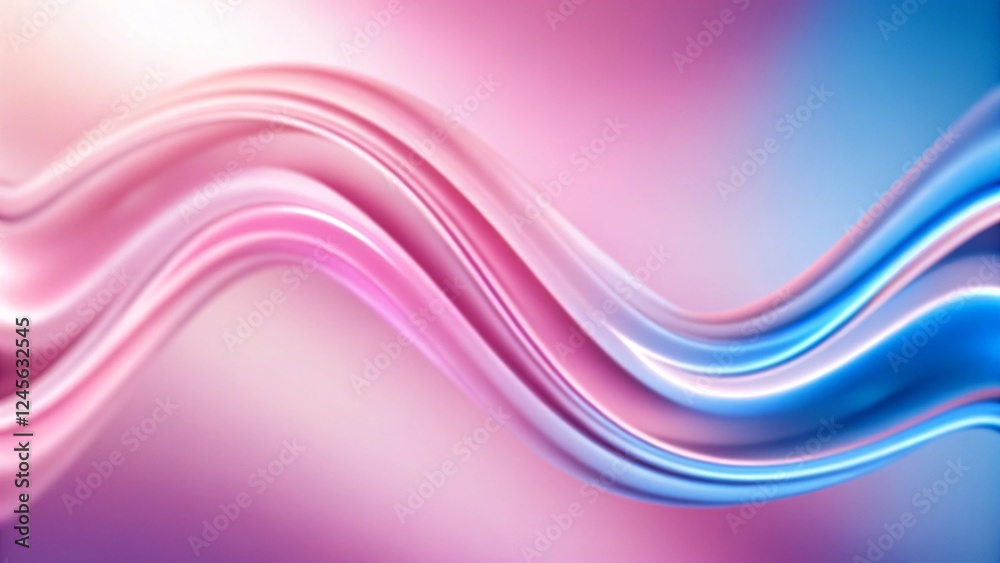 Poster A pink and blue abstract background with wavy lines, flowing curves creates a soft and modern design ideal for digital art, web design, and creative visual projects with vibrant tones.