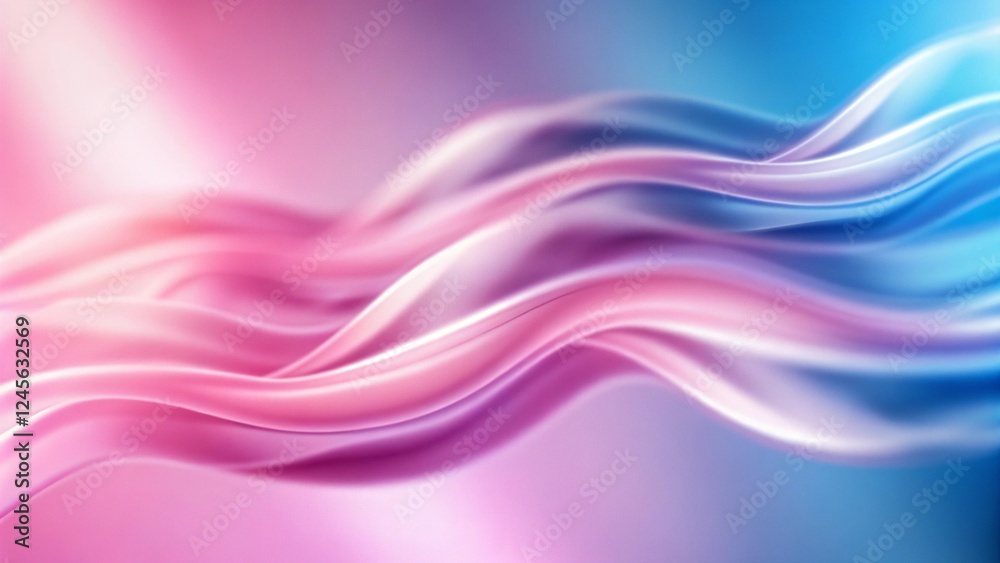 Aufkleber a pink and blue abstract background with wavy lines, flowing curves creates a soft and modern design