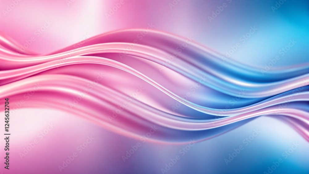 Poster A pink and blue abstract background with wavy lines, flowing curves creates a soft and modern design ideal for digital art, web design, and creative visual projects with vibrant tones.