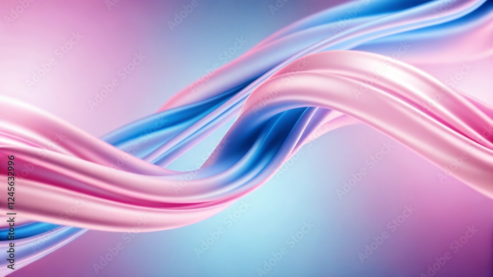 Aufkleber a pink and blue abstract background with wavy lines, flowing curves creates a soft and modern design