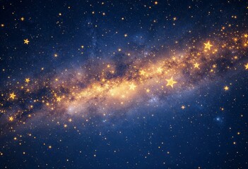 Naklejka premium Celestial Wonder Illuminates the Night Sky With Shimmering Stars. Generative AI